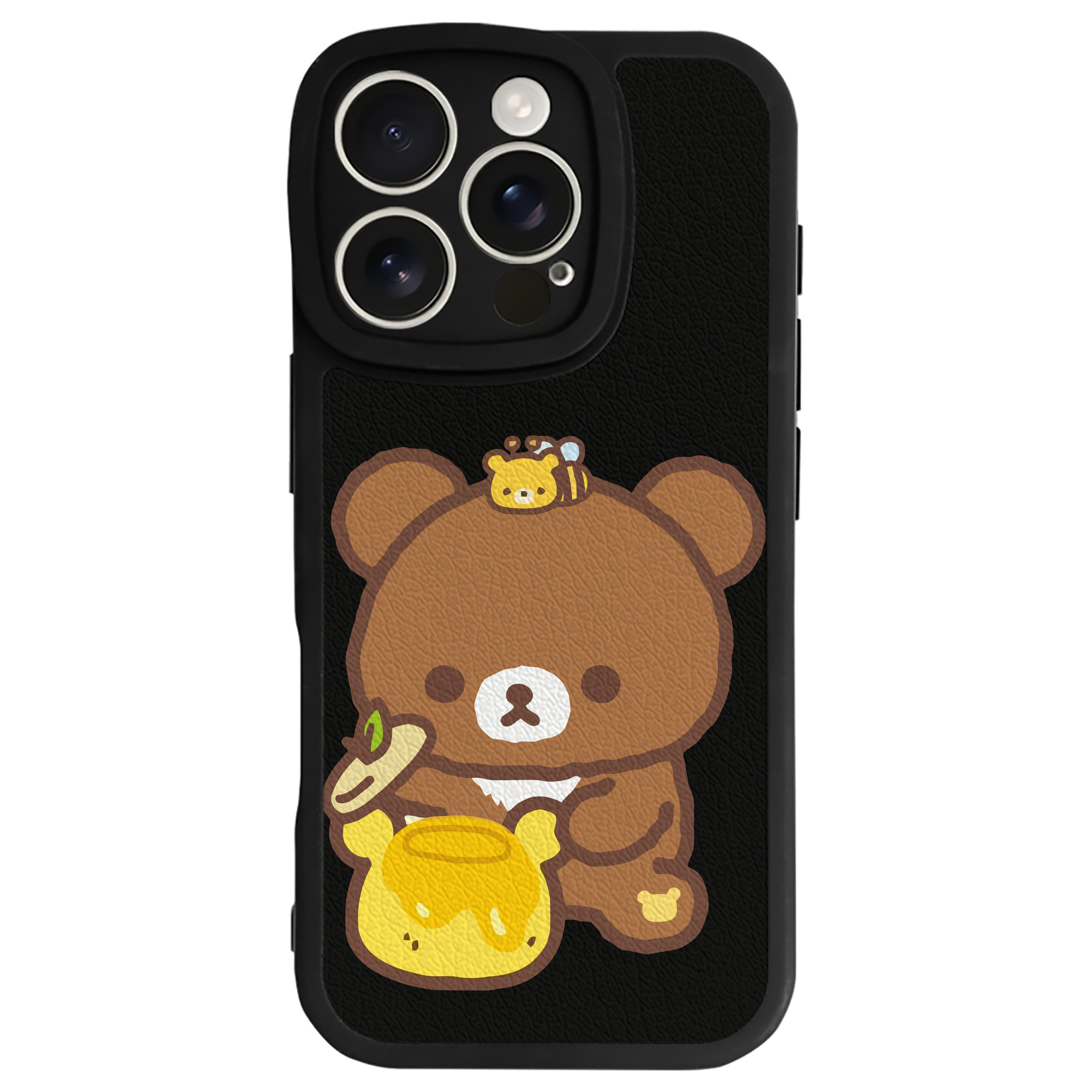 （画像用） リラックマ リラックマ キイロイトリ Rilakkuma Korilakkuma Kiiroitori 【iPhone 16シリーズ対応】シリコンスマホケース（レザー調） 材質：シリコン